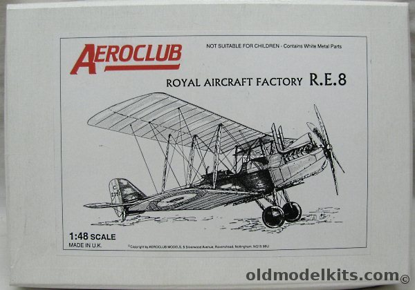 Aeroclub 1/48 Royal Aircraft Factory RE-8 (R.E.8) - No. 52 Sq (Captured by Jasta 24 on April 24 1918) / No. 21 Sq Droglandt 1917 / No.69 Sq (Gift from the Citizens of Narander NSW Australia) / 5 Sq July '18 / Belgian Air Force plastic model kit